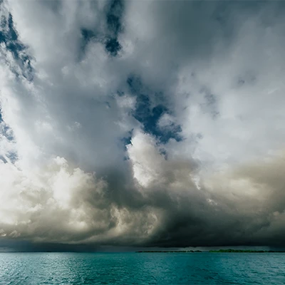 Storm clouds over Cudjoe Key waters