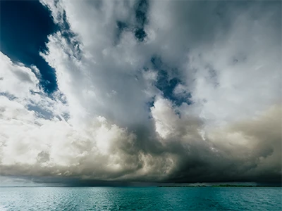 Storm clouds over Cudjoe Key waters